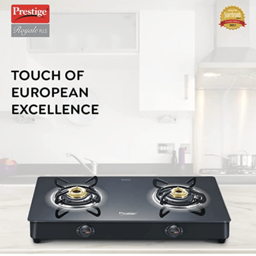 Prestige Gst Royale Plus Schott Glasstop Gt02, 2 burner, Manual, Black - Image 3